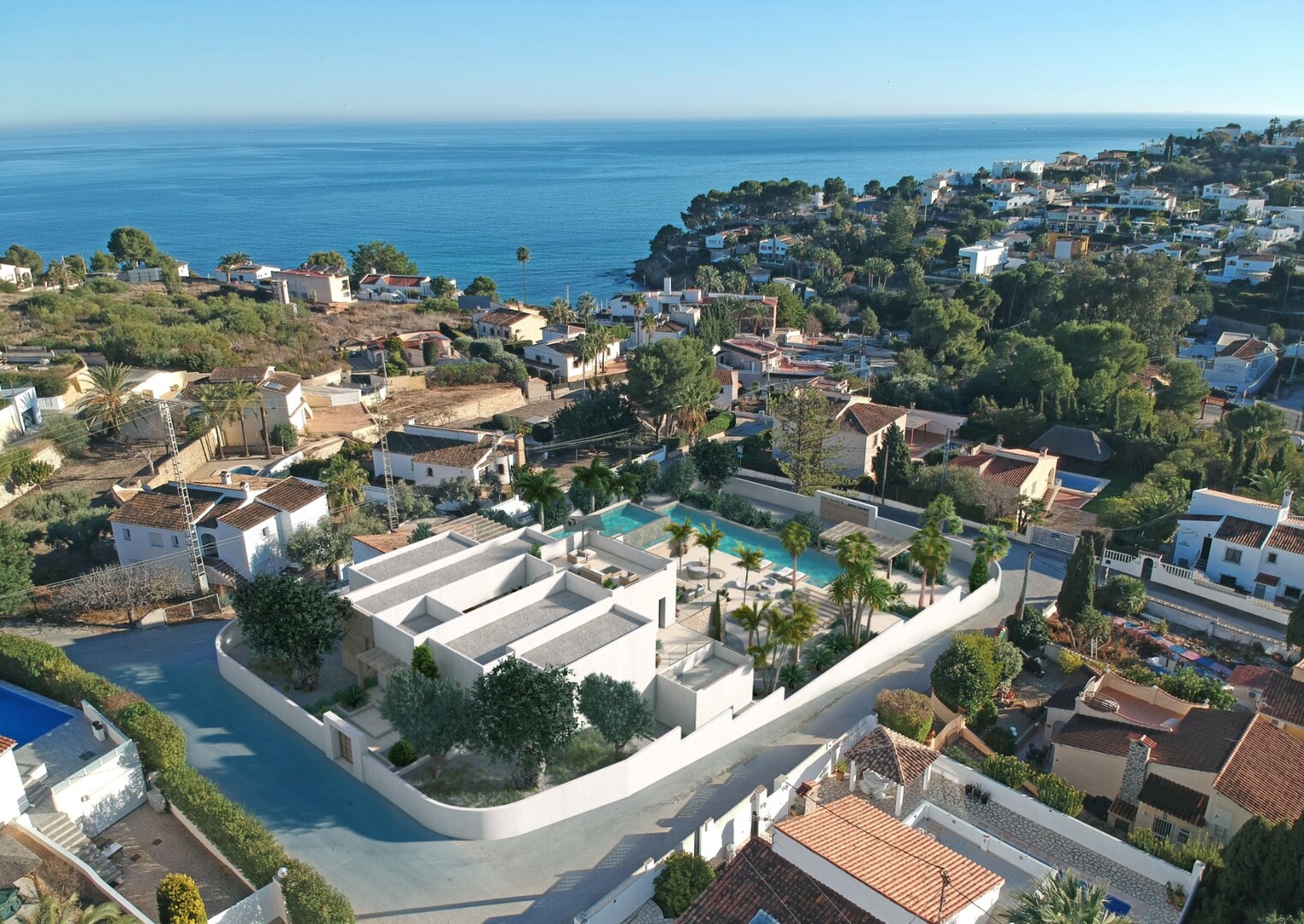 Luxe villa in Ibizastijl met zeezicht - Benissa